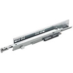 Coulisses de tiroir invisibles - 30 kg - Sortie totale - Avec amortisseur - Push to open