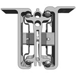 Coulisse aluminium bout de table