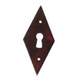 Entrée losange en fer rouillé