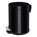 Poubelle ronde à pédale ligne BLACK