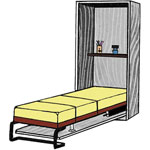 Kit lit abattant vertical