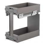 Coulissant bas 2 étagères + bouteilles Anthracite