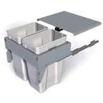 Poubelle coulissante suspendue - 2 bacs