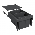 Poubelle coulissante suspendue 34L 2 seaux