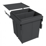 Poubelle coulissante suspendue 80L 2 seaux