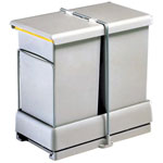 Poubelle coulissante à ouverture automatique - 2 bacs - 28 L