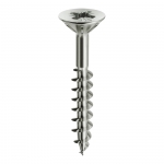 Vis Panelvit TF empreinte PZ zinguée blanc CHROMITING filetage partiel et nervure sous-tête