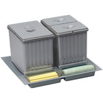 Poubelle de tiroir - 3 bacs - 31 L