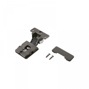 Charnière sensys 8675 110° - Coudure : 0 mm - Décor : Nickelé - Entraxe :  52 mm - Fixation : Sans outils - Montage : En