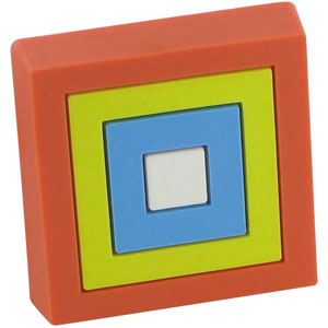 Bouton carré coloré