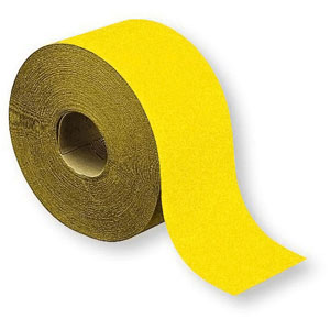 Rouleau de papier abrasif jaune